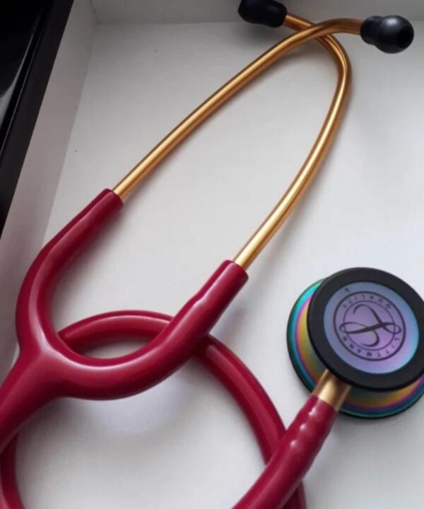 Littmann Classic III Stethoscope Raspberry Gold Rainbow Finish (5806) - Image 2