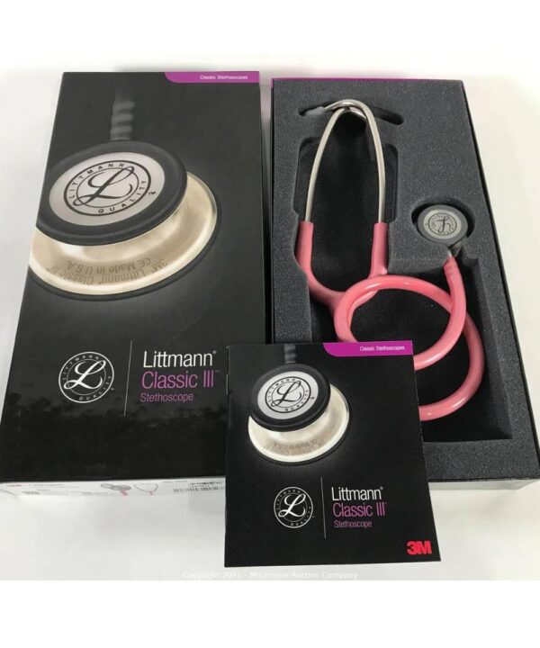 3M Littmann Classic III Stethoscope Pearl Pink Tube (5633) - Image 2