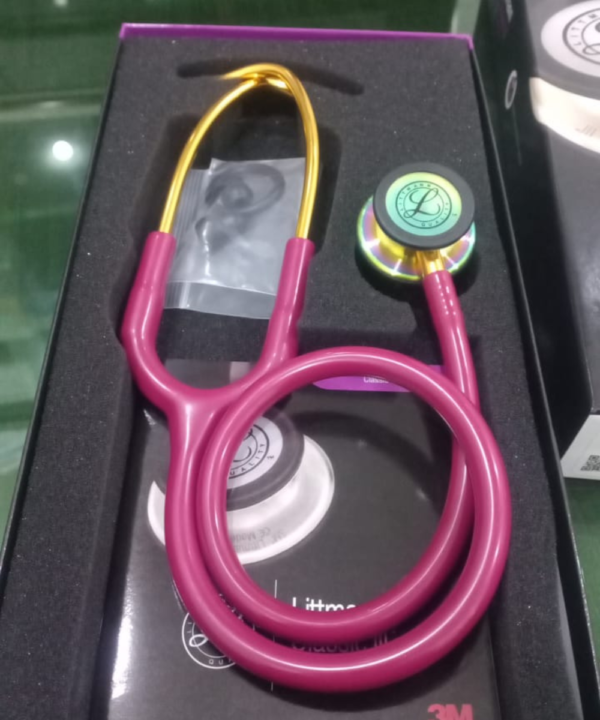 Littmann Classic III Stethoscope Raspberry Gold Rainbow Finish (5806)