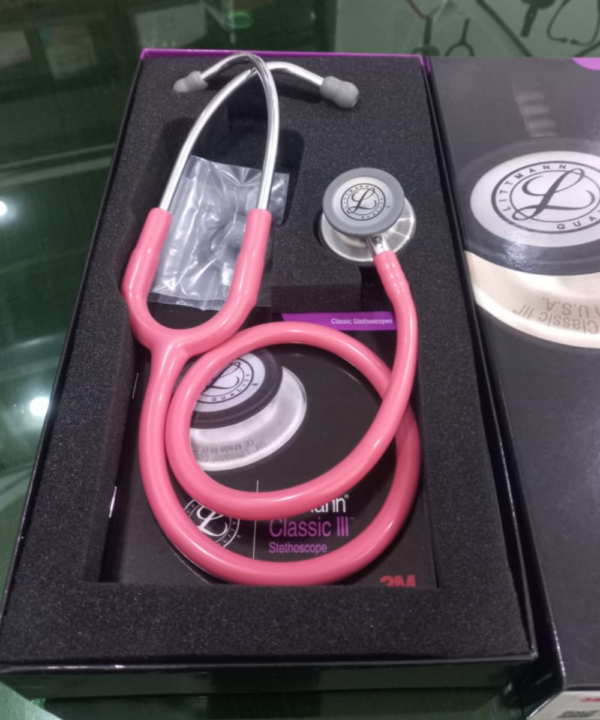 3M Littmann Classic III Stethoscope Pearl Pink Tube (5633) - Image 3