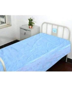 Blue bed sheet for hospital beds