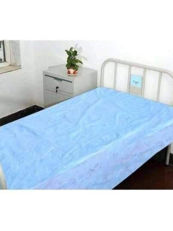 Blue bed sheet for hospital beds