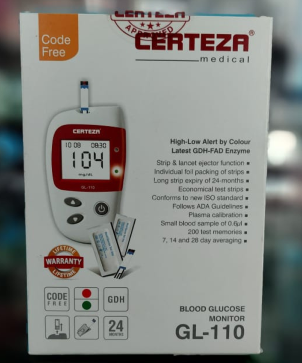 Certeza Blood Glucose Monitor - GL 110