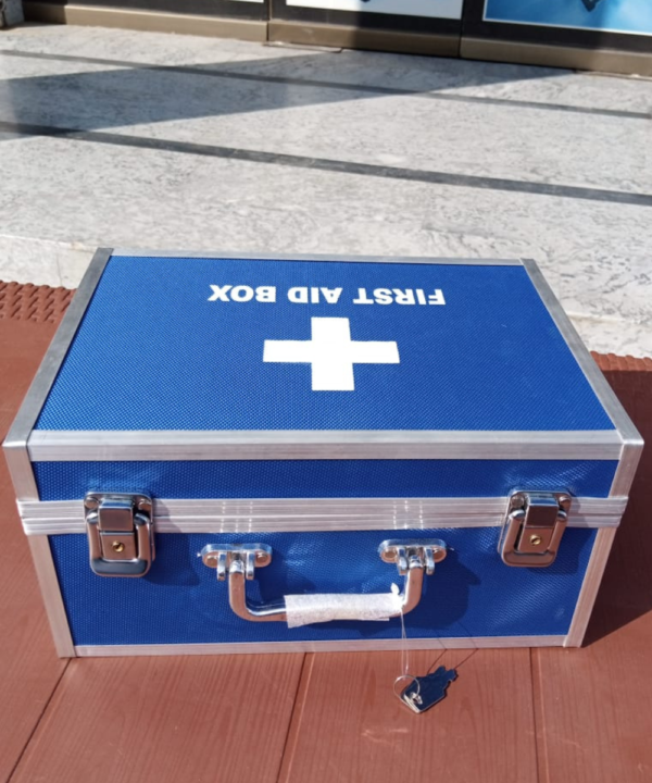 Wooden First Aid Medical Storage Box for Medicine - Aluminum 1st Aid Box - Image 5