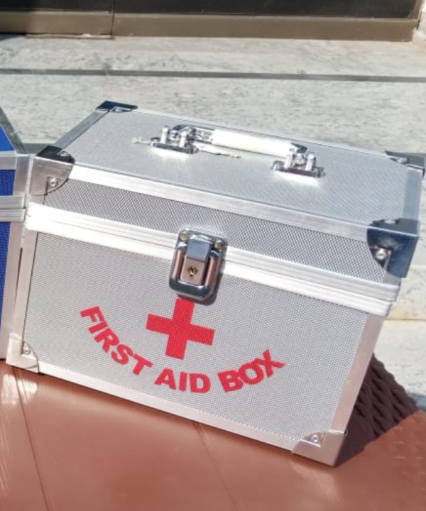 Wooden First Aid Medical Storage Box for Medicine - Aluminum 1st Aid Box - Image 3