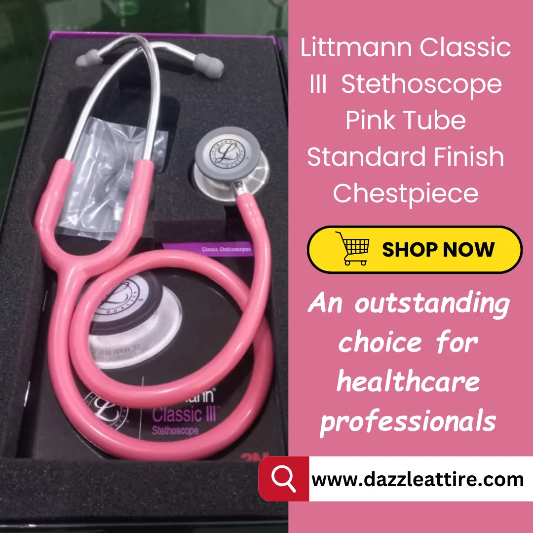 Littmann Classic 3 Stethoscope Pink Tube Standard Finish Chestpiece