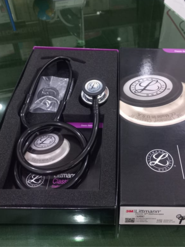 Littmann Classic 3 Stethoscope Champagne Black with mirror finish chestpiece 5861